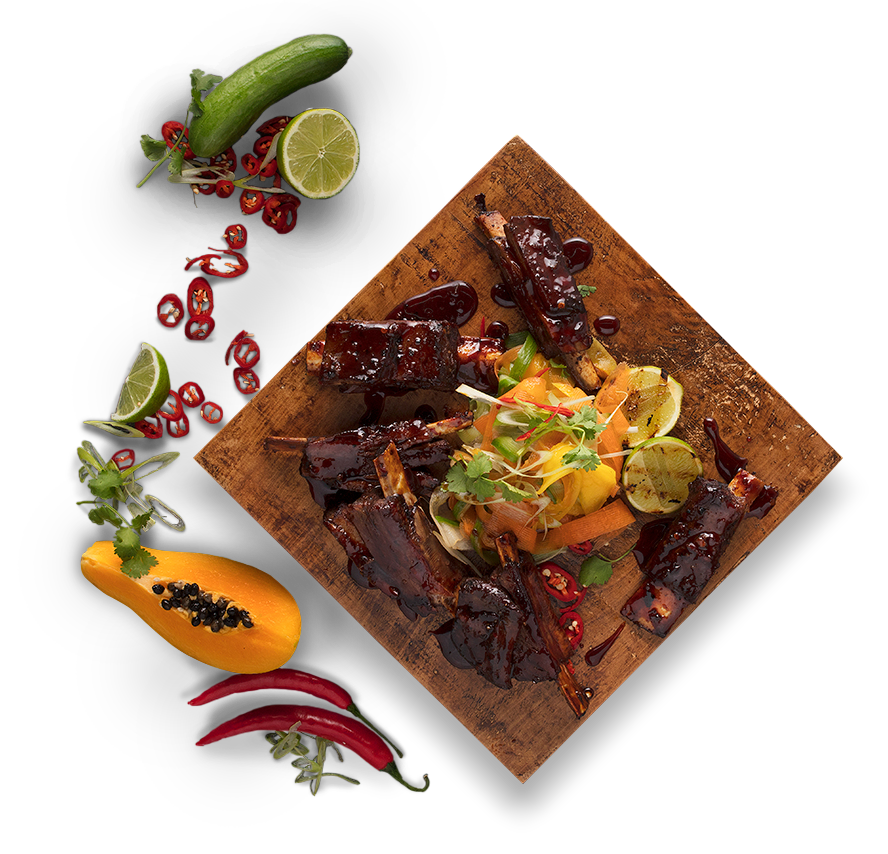 Braised venison ribs