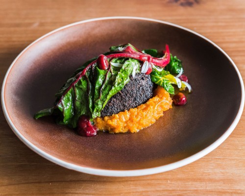 Braised venison with kumara mash