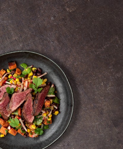 Venison fillet with seasonal vegetables